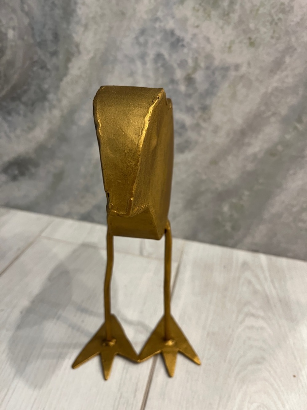 Gold Metal Bird Set - Trio of Decorative Gilded Sculptures - Picture 7 of 13